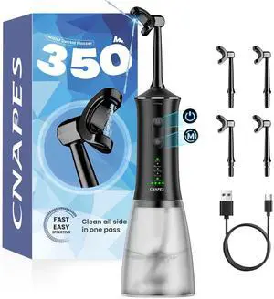 Cordless Water Flosser, U-Shaped Nozzle, 350ML Tank, 4 Modes Cordless Water Flosser, U-Shaped Nozzle, 350ML Tank, 4 Modes