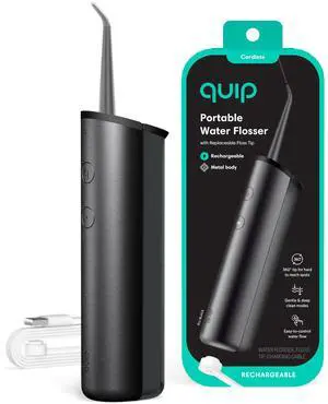 Water Flosser - Cordless Water Flosser with Adjustable Pressure - Teeth Cleaner Pick with 360 Degree Rotating Replaceable Tip, Rechargeable Water Dental Pick - All-Black Water Flosser - Cordless Water Flosser with Adjustable Pressure - Teeth Cleaner Pick with 360 Degree Rotating Replaceable Tip, Rechargeable Water Dental Pick - All-Black