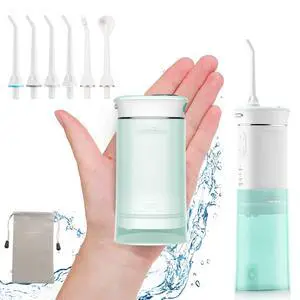 Water Flosser Cordless Oral Irrigator Portable Teeth Cleaner HOC600 IPX7 Waterproof Electric Dental Flossers with DIY Modes 6 Jet Tips for Braces Care Travel and Home Use Water Flosser Cordless Oral Irrigator Portable Teeth Cleaner HOC600 IPX7 Waterproof Electric Dental Flossers with DIY Modes 6 Jet Tips for Braces Care Travel and Home Use