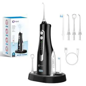 Cordless Oral Irrigator Water Flosser for Teeth, Gums & Braces - 4 Modes, 300ML Tank, 360° Rotatable Nozzle, IPX7 Waterproof, USB Rechargeable 2000mAh Battery for Home & Travel (M149 Pro - Black) Cordless Oral Irrigator Water Flosser for Teeth, Gums & Braces - 4 Modes, 300ML Tank, 360° Rotatable Nozzle, IPX7 Waterproof, USB Rechargeable 2000mAh Battery for Home & Travel (M149 Pro - Black)