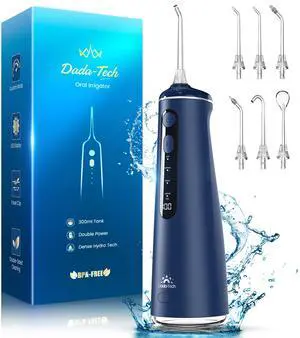 Water Flosser for Teeth, Cordless Oral Irrigator Portable Dental Cleaner Picks with 8 DIY Modes 7 Jets 300ml Tank Braces Flossers Rechargeable (Blue) Water Flosser for Teeth, Cordless Oral Irrigator Portable Dental Cleaner Picks with 8 DIY Modes 7 Jets 300ml Tank Braces Flossers Rechargeable (Blue)