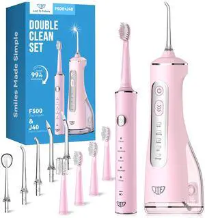 Electric Toothbrush with Water Flosser Combo: 2-in-1 Portable Oral Clean Kit for Effective Yet Gentle Brushing & Flossing, Multiple Modes for Braces & Sensitive Gums Care, Cordless for Home Travel Electric Toothbrush with Water Flosser Combo: 2-in-1 Portable Oral Clean Kit for Effective Yet Gentle Brushing & Flossing, Multiple Modes for Braces & Sensitive Gums Care, Cordless for Home Travel