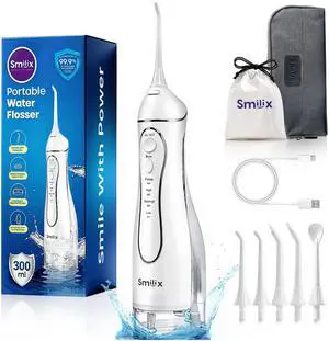Water Flosser Cordless for Teeth Cleaning & Braces, Portable Dental Flosser 300ML, USB-C Fast Charge, IPX7 Waterproof, 4 Cleaning Modes, 5 Tips, Travel Case . Water Flosser Cordless for Teeth Cleaning & Braces, Portable Dental Flosser 300ML, USB-C Fast Charge, IPX7 Waterproof, 4 Cleaning Modes, 5 Tips, Travel Case .