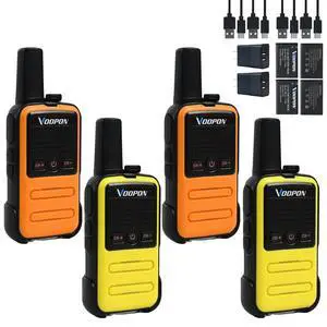 Rechargeable Mini Walkie Talkies C56TB for Adults Two Way Radios Long Range Compact Transceiver with USB C Charger for Family Hiking Camping Cruising Skiing Shop (4 Pack) Rechargeable Mini Walkie Talkies C56TB for Adults Two Way Radios Long Range Compact Transceiver with USB C Charger for Family Hiking Camping Cruising Skiing Shop (4 Pack)