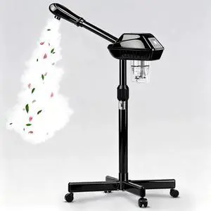Facial Steamer Professional with More Steam for Deep Cleansing and Hydration, Face Steamer on Wheels with Time Setting, Estheticians Steamer Adjustable Height for Beauty, Spa and Home Use Facial Steamer Professional with More Steam for Deep Cleansing and Hydration, Face Steamer on Wheels with Time Setting, Estheticians Steamer Adjustable Height for Beauty, Spa and Home Use