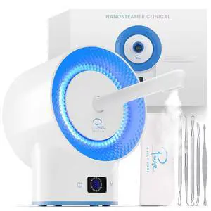 NanoSteamer Clinical 10-in-1 Smart Dermatologist Grade Ionic Facial Steamer - 2 Multi-Position Face Steamer Nozzles for Aromatherapy - 6 Pre-Porgrammed Modes - Include Extraction Set NanoSteamer Clinical 10-in-1 Smart Dermatologist Grade Ionic Facial Steamer - 2 Multi-Position Face Steamer Nozzles for Aromatherapy - 6 Pre-Porgrammed Modes - Include Extraction Set