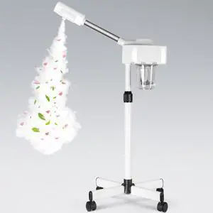Professional Facial Steamer On Wheels Ionic Ozone with Hot Mist Function Stand Facial Steamer for Personal Home Salon Spa Skin Cleaning Professional Facial Steamer On Wheels Ionic Ozone with Hot Mist Function Stand Facial Steamer for Personal Home Salon Spa Skin Cleaning