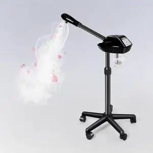 Rollable Facial Steamer with Powerful Steam Output, Adjustable Height Face Steamer, Professional Skin Hydrating Moisturizing Spa Machine for Home & Beauty Salon Use Rollable Facial Steamer with Powerful Steam Output, Adjustable Height Face Steamer, Professional Skin Hydrating Moisturizing Spa Machine for Home & Beauty Salon Use