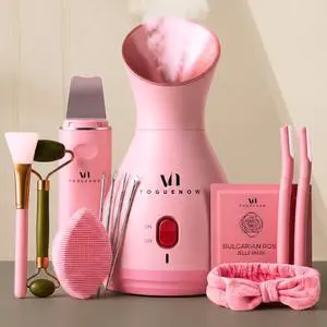 Facial Steamer Spa Kit with Complimentary 17 Skin Care Tools | Face Steamer for Facial Deep Cleaning with Towel Warmer & Humidifier Mode| Self Care Gifts for Women, Spa Gifts, Birthday Gifts for Women Facial Steamer Spa Kit with Complimentary 17 Skin Care Tools | Face Steamer for Facial Deep Cleaning with Towel Warmer & Humidifier Mode| Self Care Gifts for Women, Spa Gifts, Birthday Gifts for Women