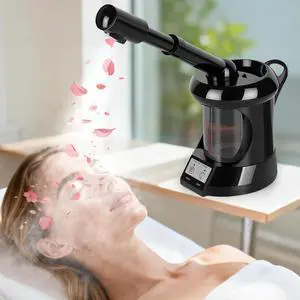 Facial Steamer Professional with More Steam for Deep Cleansing and Hydration, Face Steamer Featuring Extendable Arm, Steamer for Facial for Beauty, Spa and Home Use, Black Facial Steamer Professional with More Steam for Deep Cleansing and Hydration, Face Steamer Featuring Extendable Arm, Steamer for Facial for Beauty, Spa and Home Use, Black