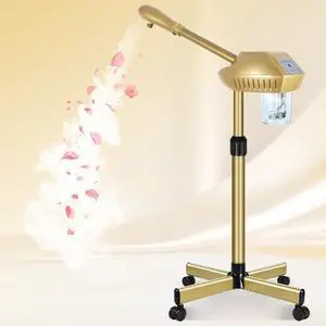 Facial Steamer Professional with More Steam for Deep Cleansing and Hydration, Steamer for Facial with Time Setting, Face Steamer Adjustable Height for Beauty, Spa and Home Use, Gold Facial Steamer Professional with More Steam for Deep Cleansing and Hydration, Steamer for Facial with Time Setting, Face Steamer Adjustable Height for Beauty, Spa and Home Use, Gold