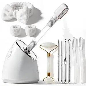 Facial Steamer Spa Kit, Nano Ionic Face Steamer for Deep Cleaning Unclogs Pores, Warm Mist Humidifier Steamer for Face Home Sauna SPA, Self Care Gifts for Women Facial Steamer Spa Kit, Nano Ionic Face Steamer for Deep Cleaning Unclogs Pores, Warm Mist Humidifier Steamer for Face Home Sauna SPA, Self Care Gifts for Women