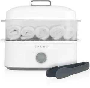 Towel Steamer with Tongs, 850W Heater, 8L Tray, 1.7L Tank, 30-min Timer for Facials, Manicures, Pedicures, Shaving (13"x12", 120V/850W, 8L, White/Gray) Towel Steamer with Tongs, 850W Heater, 8L Tray, 1.7L Tank, 30-min Timer for Facials, Manicures, Pedicures, Shaving (13"x12", 120V/850W, 8L, White/Gray)