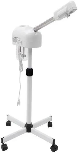 Professional Facial Steamer, LCD Ozone Standing Esthetician Steamer with Timer Function and Hot Mist, Mobile Adjustable Height Face Steamer for Beauty Stores Home Use Spa Salon (White) Professional Facial Steamer, LCD Ozone Standing Esthetician Steamer with Timer Function and Hot Mist, Mobile Adjustable Height Face Steamer for Beauty Stores Home Use Spa Salon (White)