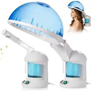 3-in-1 Portable Facial Steamer and Hair Steamer, Humidifier, Nano Ionic Face Steamer for Acne Blackhead, Unclogs Pores, Spa Quality 3-in-1 Portable Facial Steamer and Hair Steamer, Humidifier, Nano Ionic Face Steamer for Acne Blackhead, Unclogs Pores, Spa Quality