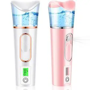 2 Pieces Handy Nano Mist Sprayer with Skin Analyzer Moisture Tester Portable Nano Facial Mister Face Steamer Atomization Mini Eyelash Extensions USB Rechargeable Moisturizing & Hydration for Skin Care 2 Pieces Handy Nano Mist Sprayer with Skin Analyzer Moisture Tester Portable Nano Facial Mister Face Steamer Atomization Mini Eyelash Extensions USB Rechargeable Moisturizing & Hydration for Skin Care