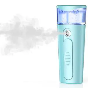 Nano Face Mister, Facial Steamer, USB Rechargeable Cool Mist Sprayer, 40ml Visual Water Tank, Face Mist for Eyelash Extensions, Facial Deep Cleaning, Makeup (Blue) Nano Face Mister, Facial Steamer, USB Rechargeable Cool Mist Sprayer, 40ml Visual Water Tank, Face Mist for Eyelash Extensions, Facial Deep Cleaning, Makeup (Blue)