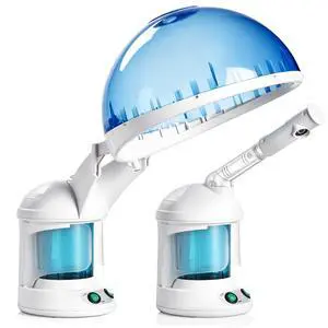 Hair Steamer PRO 3 in 1 Multifunction Ozone Facial Steamer with Bonnet Hood Attachment, Hair Therapy & Face Steamer for Personal Care Use at Home or Salon Hair Steamer PRO 3 in 1 Multifunction Ozone Facial Steamer with Bonnet Hood Attachment, Hair Therapy & Face Steamer for Personal Care Use at Home or Salon