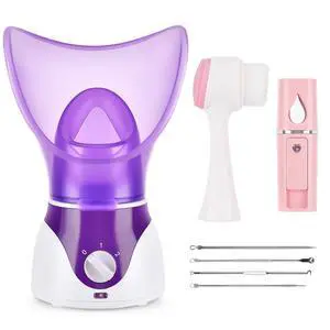 Facial Steamer for Face Nano Facial Mister Sprayer Set, Face Steamer for Facial Deep Cleaning, Portable Mini Face Steamer for Clogged Pore, Sinuses (Include Blackhead Remover Kit, Brush) Facial Steamer for Face Nano Facial Mister Sprayer Set, Face Steamer for Facial Deep Cleaning, Portable Mini Face Steamer for Clogged Pore, Sinuses (Include Blackhead Remover Kit, Brush)