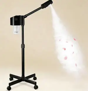 Professional Facial Steamer, Ionic Ozone with Hot Mist, Estheticians Steamer on Wheels with Timer Function, SPA & Home (Black) Professional Facial Steamer, Ionic Ozone with Hot Mist, Estheticians Steamer on Wheels with Timer Function, SPA & Home (Black)