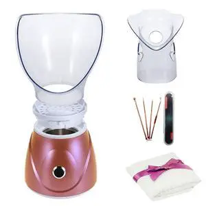 Facial Steamer Professional Sinus Steam Inhaler Face Skin Moisturizer Facial Mask Sauna Spa Steamers with Aromatherapy Diffuser Humidifier Function (Pink) Facial Steamer Professional Sinus Steam Inhaler Face Skin Moisturizer Facial Mask Sauna Spa Steamers with Aromatherapy Diffuser Humidifier Function (Pink)