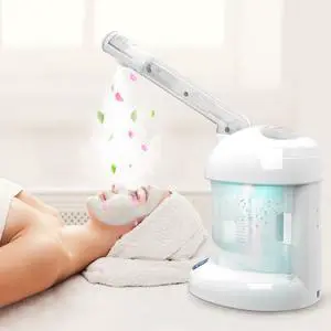 Nano Ionic Facial Steamer - 360° Rotatable Sprayer - 40 Minutes Warm Mist - Humidifier - Professional Face Steamer for Facial Deep Cleaning (White) Nano Ionic Facial Steamer - 360° Rotatable Sprayer - 40 Minutes Warm Mist - Humidifier - Professional Face Steamer for Facial Deep Cleaning (White)