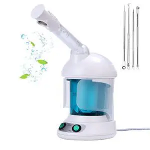 Portable Facial Steamer, Nano Ionic Face Steamer with 360°Rotatable Sprayer,Mini Facial Steamer for Salon and Spa,1 Piece Headband and 4 Pieces Steel Skin Kits. Portable Facial Steamer, Nano Ionic Face Steamer with 360°Rotatable Sprayer,Mini Facial Steamer for Salon and Spa,1 Piece Headband and 4 Pieces Steel Skin Kits.