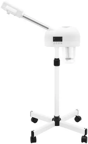 Standing Facial Steamer with LCD Timer 0-20min, Ozone Face Steamer Machine, Movable Pedicure Steamer with Wheels & Adjustable Height, Portable Skin Care Spa for Home Beauty Salon Standing Facial Steamer with LCD Timer 0-20min, Ozone Face Steamer Machine, Movable Pedicure Steamer with Wheels & Adjustable Height, Portable Skin Care Spa for Home Beauty Salon