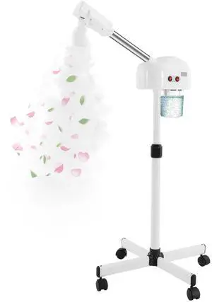 Facial Steamer - Ozone Steamer with 360° Rotatable,on Wheels, Adjustable Height and Angle,Face Steamer for Deep Cleansing and Hydration, Estheticians Steamer for Beauty, Spa and Home Use Facial Steamer - Ozone Steamer with 360° Rotatable,on Wheels, Adjustable Height and Angle,Face Steamer for Deep Cleansing and Hydration, Estheticians Steamer for Beauty, Spa and Home Use