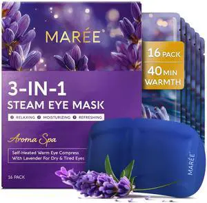 Heated Eye Masks for Dry Eyes Relief Disposable Self-Heating Steam Eye Mask with Lavender Warm Moist Heat Eye Compress for Dry, Tired & Irritated Eyes, Eye Strain Heated Eye Masks for Dry Eyes Relief Disposable Self-Heating Steam Eye Mask with Lavender Warm Moist Heat Eye Compress for Dry, Tired & Irritated Eyes, Eye Strain