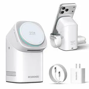 25W 3 in 1 Wireless Charging Station for Apple&Samsung, Desk Night Stand 25W 3 in 1 Wireless Charging Station for Apple&Samsung, Desk Night Stand