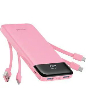 Portable Charger with Built-in Cables X 4, Portable Phone Charger Portable Charger with Built-in Cables X 4, Portable Phone Charger