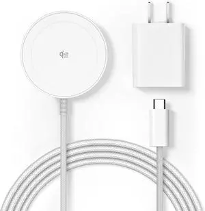 Magnetic Wireless Charger, 5FT Qi2 25W Fast Charging Pad Compatible with MagSafe for iPhone Air/17e/17/16/15/14/13/12/Pro/Pro Max Series & AirPods 4/3/2/Pro & More (with 30W Adapter) Magnetic Wireless Charger, 5FT Qi2 25W Fast Charging Pad Compatible with MagSafe for iPhone Air/17e/17/16/15/14/13/12/Pro/Pro Max Series & AirPods 4/3/2/Pro & More (with 30W Adapter)