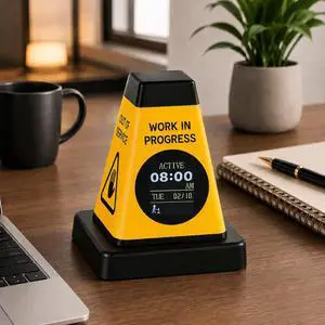 Traffic Cone Alarm Clock, Novelty Desk Clock with Countdown Timer Traffic Cone Alarm Clock, Novelty Desk Clock with Countdown Timer