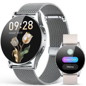 Smart Watch for Women, 1.32" AMOLED Smartwatch with AI Voice Assistant & Translator, Fitness Tracker with Heart Rate Sleep SpO2 Monitor, Bluetooth Call, 153 Sports, IP68, iOS Android Smart Watch for Women, 1.32" AMOLED Smartwatch with AI Voice Assistant & Translator, Fitness Tracker with Heart Rate Sleep SpO2 Monitor, Bluetooth Call, 153 Sports, IP68, iOS Android