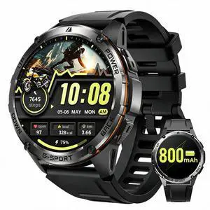 GPS Military Smart Watches for Men - Military Grade, 6-Satellite Positioning, 800mAh 30-Day Battery, 5ATM Waterproof Rugged Fitness Watch for Outdoor Tactical Use 1.43" Rugged Fitness Watch GPS Military Smart Watches for Men - Military Grade, 6-Satellite Positioning, 800mAh 30-Day Battery, 5ATM Waterproof Rugged Fitness Watch for Outdoor Tactical Use 1.43" Rugged Fitness Watch