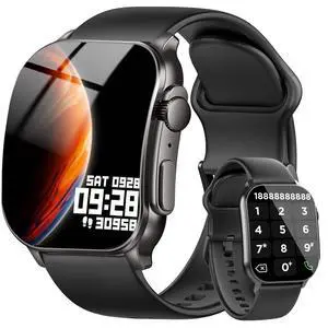 Smart Watch for Men, 2.01" Curved HD Screen Smart Watch, Fitness Tracker with 24/7 Heart Rate/Sleep Monitor, IP68 Waterproof Running Watch, Compatible with iOS & Android for Daily Workout Black Smart Watch for Men, 2.01" Curved HD Screen Smart Watch, Fitness Tracker with 24/7 Heart Rate/Sleep Monitor, IP68 Waterproof Running Watch, Compatible with iOS & Android for Daily Workout Black