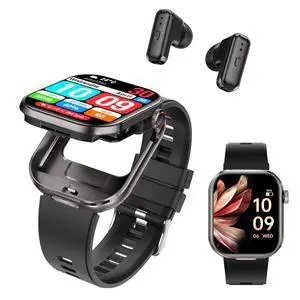 Smart Watch with Earbuds,2.02" HD Screen,2 in 1 Smart Watches for Women,Waterproof Fitness Tracker Watch with Wireless Earphone Compatible for Android iOS with Sports Monitor Sleep/Black Smart Watch with Earbuds,2.02" HD Screen,2 in 1 Smart Watches for Women,Waterproof Fitness Tracker Watch with Wireless Earphone Compatible for Android iOS with Sports Monitor Sleep/Black