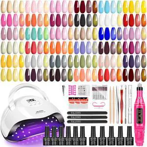 NAIL POLISH KIT with U V Lamp and Drill Starter Kit 36 Colors Gel Nail Polish Nail Art Gel Manicure Kit NAIL POLISH KIT with U V Lamp and Drill Starter Kit 36 Colors Gel Nail Polish Nail Art Gel Manicure Kit