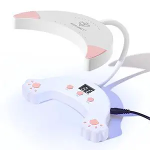 UV Light for Gel Nails, Gooseneck UV LED Nail Lamp White UV Light for Gel Nails, Gooseneck UV LED Nail Lamp White