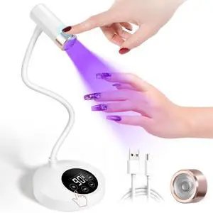 UV LED Nail Lamp, Rechargeable Gooseneck Lamp for Gel Nails UV LED Nail Lamp, Rechargeable Gooseneck Lamp for Gel Nails