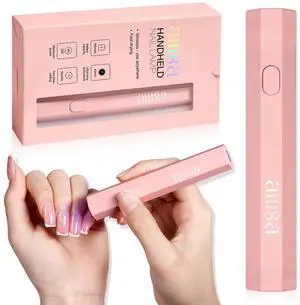Mini UV LED Nail Lamp, Handheld UV Light for Gel Nails (Pink) Mini UV LED Nail Lamp, Handheld UV Light for Gel Nails (Pink)