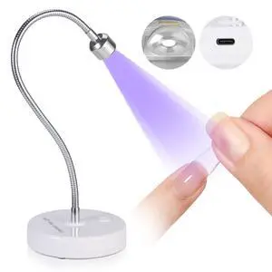 12W 5s Flash Cure Gel Lamp Gooseneck U V Light for Nail Techs 12W 5s Flash Cure Gel Lamp Gooseneck U V Light for Nail Techs