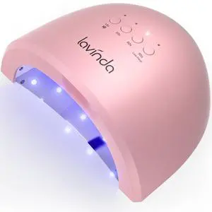 UV LED Nail Lamp for Gel Polish, 48W UV Light for Nails Professional Nail Dryer Fast Curing Lamp with 4 Timers, Smart Sensor, Detachable Base for Hands & Feet Home Salon DIY Manicure - Pink UV LED Nail Lamp for Gel Polish, 48W UV Light for Nails Professional Nail Dryer Fast Curing Lamp with 4 Timers, Smart Sensor, Detachable Base for Hands & Feet Home Salon DIY Manicure - Pink