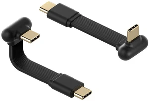 180 Degree Short Flat USB 4 Cable, 240W Fast Charging U-Type USB-C Cable, 80Gbps Data Transfer, 8K@60Hz Video Display for iPhone 17 16 15 Pro Max, Thunderbolt 5/4/3 Hub, External SSD (0.18ft) 180 Degree Short Flat USB 4 Cable, 240W Fast Charging U-Type USB-C Cable, 80Gbps Data Transfer, 8K@60Hz Video Display for iPhone 17 16 15 Pro Max, Thunderbolt 5/4/3 Hub, External SSD (0.18ft)