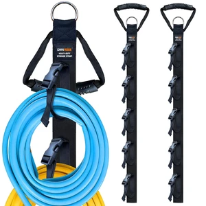 Adjustable Wall Mounted Extension Cord Organizer 2-Pack | Adjustable Vertical Storage Straps for Garage RV Shed Yard Warehouse, Flexible Cable Management for Cords Hoses Ropes Adjustable Wall Mounted Extension Cord Organizer 2-Pack | Adjustable Vertical Storage Straps for Garage RV Shed Yard Warehouse, Flexible Cable Management for Cords Hoses Ropes