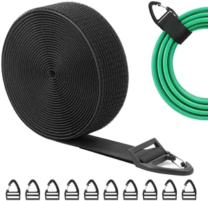 Heavy Duty Long Storage Straps, Adjustable Hook and Loop Straps with Carabiner Clips for Fastening and Hanging on wall for Extension Cords, Hoses, Cables, Ropes for Home, Garage or Workshop Heavy Duty Long Storage Straps, Adjustable Hook and Loop Straps with Carabiner Clips for Fastening and Hanging on wall for Extension Cords, Hoses, Cables, Ropes for Home, Garage or Workshop