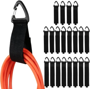 20-Pack Heavy Duty Storage Straps (4S/8M/8L), Extension Cord Organizer & Cable Hanger with Triangle Buckle, 50 lbs Capacity Hook and Loop Wrap for Hose, Rope, RV and Garage Organization, Black 20-Pack Heavy Duty Storage Straps (4S/8M/8L), Extension Cord Organizer & Cable Hanger with Triangle Buckle, 50 lbs Capacity Hook and Loop Wrap for Hose, Rope, RV and Garage Organization, Black