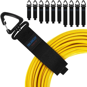 Heavy Duty Storage Straps, Cord Organizer and Hanger (10-Pack) | Hook-and-Loop Straps with Triangular Buckle to Hang on Walls for Cable,Wire,Rope,Hose,Organization in Home,Garage or Workshop Heavy Duty Storage Straps, Cord Organizer and Hanger (10-Pack) | Hook-and-Loop Straps with Triangular Buckle to Hang on Walls for Cable,Wire,Rope,Hose,Organization in Home,Garage or Workshop