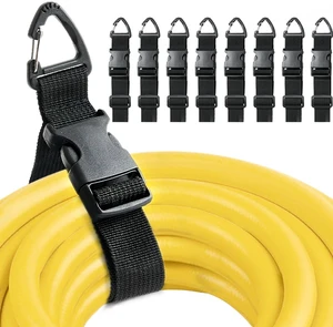 Heavy Duty Extension Cord Holder Organizer (8 Pack black) 17 Inch Adjustable Storage Straps with Triangle Clips Perfect for Garage Organization Workshop Storage and Men's Gadgets Heavy Duty Extension Cord Holder Organizer (8 Pack black) 17 Inch Adjustable Storage Straps with Triangle Clips Perfect for Garage Organization Workshop Storage and Men's Gadgets
